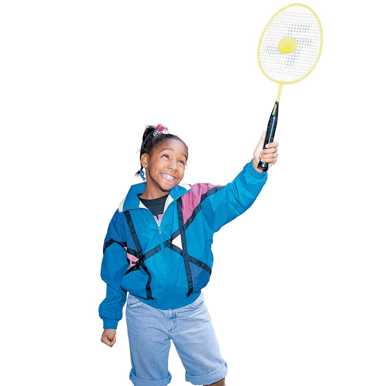 Sportime Mini Badminton Racquet, 20 Inches, Yellow/Black 009523